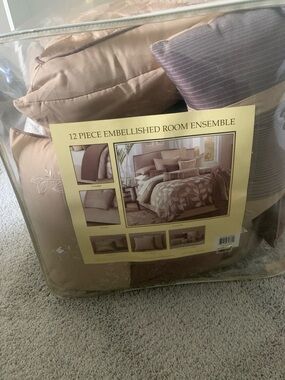 Angelica 12-Piece Embellished Bedding Ensemble comforter set